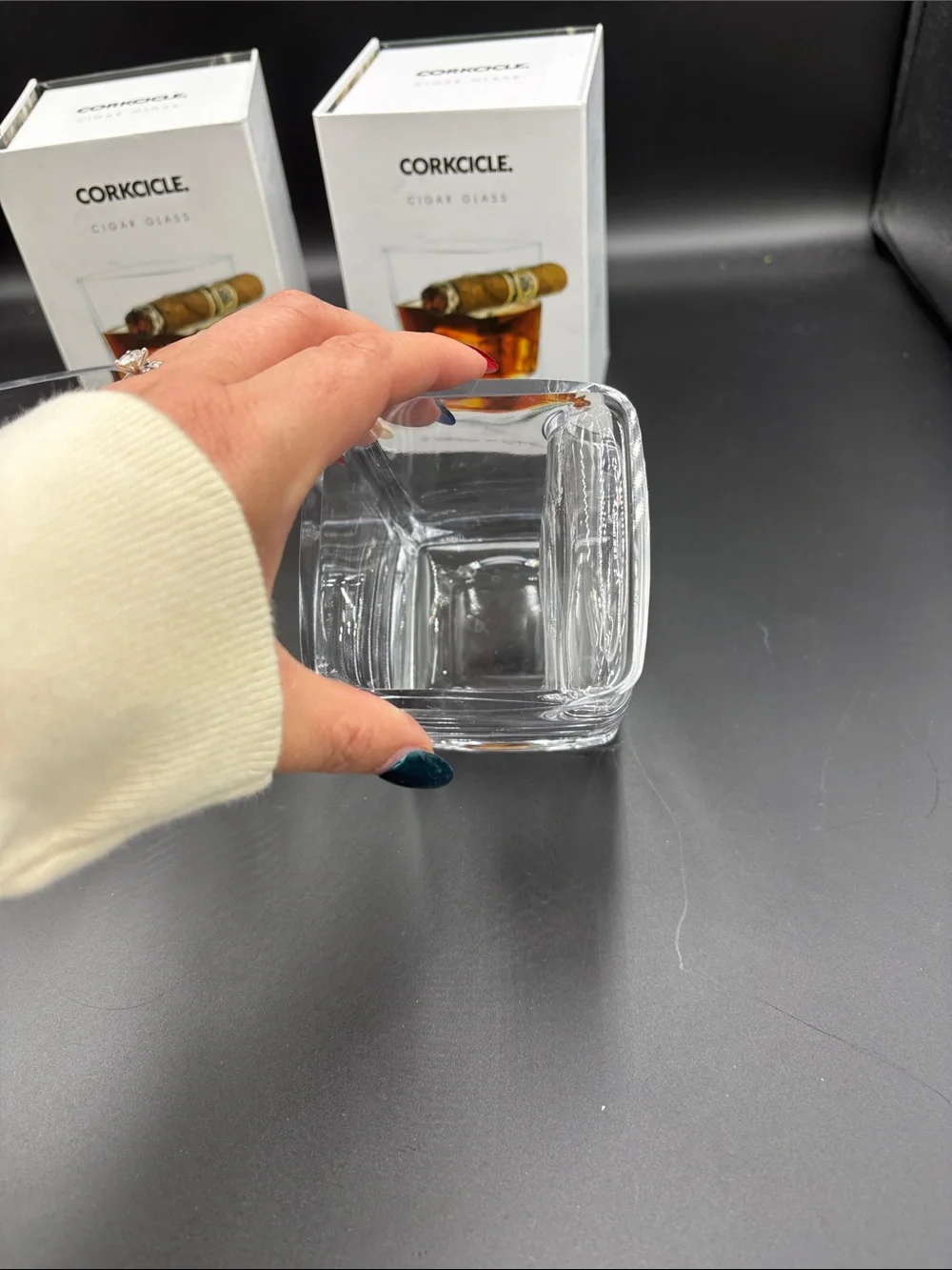 Corkcicle Clear Glass Cigar Whiskey Tumblers - Set of 2